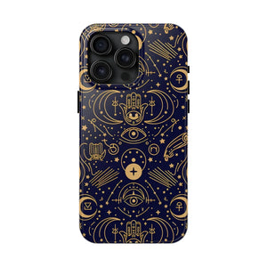 Mystic Celestial Tough Phone Case - Gold Symbols - Dipaliz - Mobile Cases