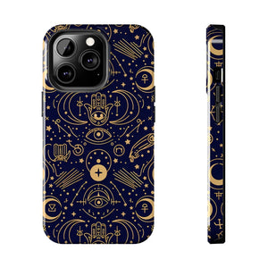 Mystic Celestial Tough Phone Case - Gold Symbols - Dipaliz - Mobile Cases