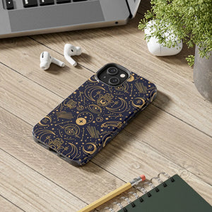 Mystic Celestial Tough Phone Case - Gold Symbols - Dipaliz - Mobile Cases