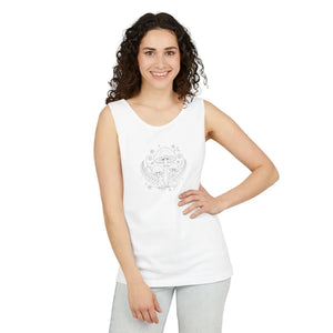 Mystic Mushroom Tank Top - Botanical Psychedelic Graphic