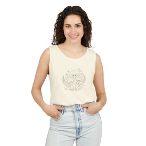 Mystic Mushroom Tank Top - Botanical Psychedelic Graphic