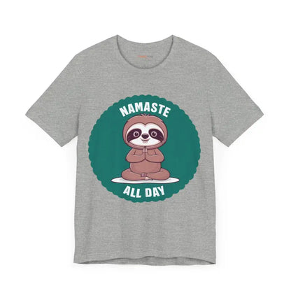 Namaste All Day Sloth Yoga Unisex Jersey Tee - Comfy & Quality - T-shirt