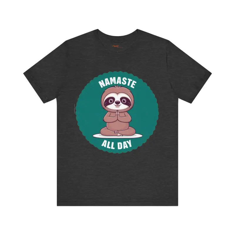 Namaste All Day Sloth Yoga Unisex Jersey Tee - Comfy & Quality - T-shirt