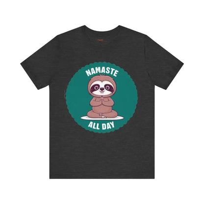 Namaste All Day Sloth Yoga Unisex Jersey Tee - Comfy & Quality - T-shirt