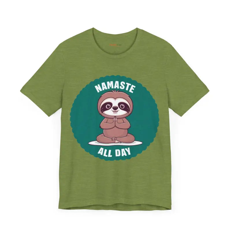 Namaste All Day Sloth Yoga Unisex Jersey Tee - Comfy & Quality - T-shirt