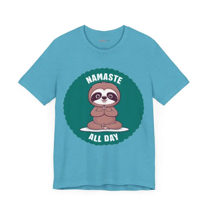 Namaste All Day Sloth Yoga Unisex Jersey Tee - Comfy & Quality - T-shirt