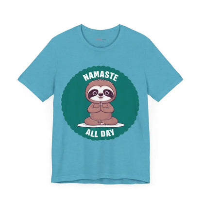 Namaste All Day Sloth Yoga Unisex Jersey Tee - Comfy & Quality - T-shirt