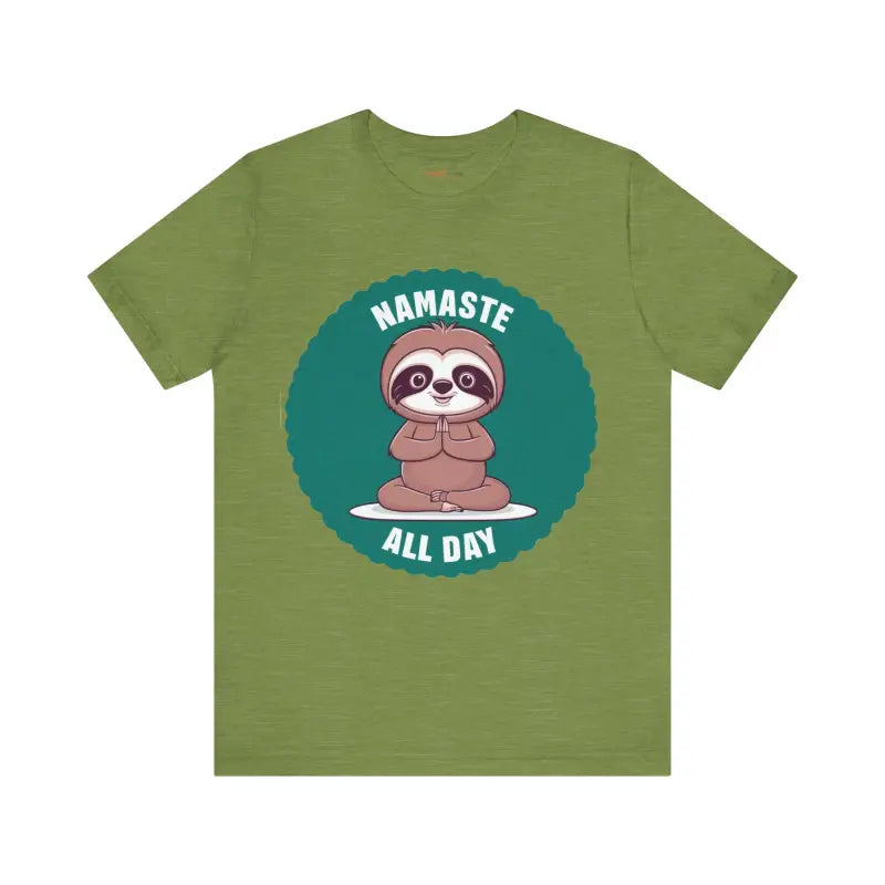 Namaste All Day Sloth Yoga Unisex Jersey Tee - Comfy & Quality - T-shirt