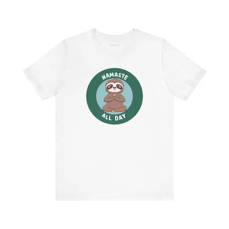 Get your Zen on with Namaste Sloth Yoga Unisex Jersey Tee - T-shirt