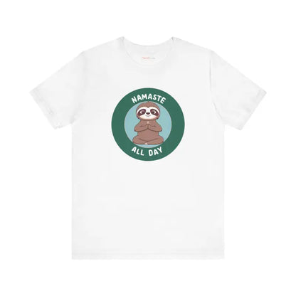 Get your Zen on with Namaste Sloth Yoga Unisex Jersey Tee - T-shirt