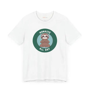 Namaste Sloth Yoga Jersey Short Sleeve Tee - Dipaliz - T-shirts