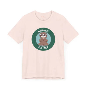 Namaste Sloth Yoga Jersey Short Sleeve Tee - Dipaliz - T-shirts