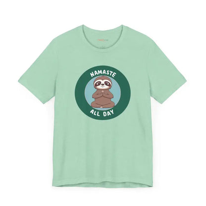 Get your Zen on with Namaste Sloth Yoga Unisex Jersey Tee - T-shirt