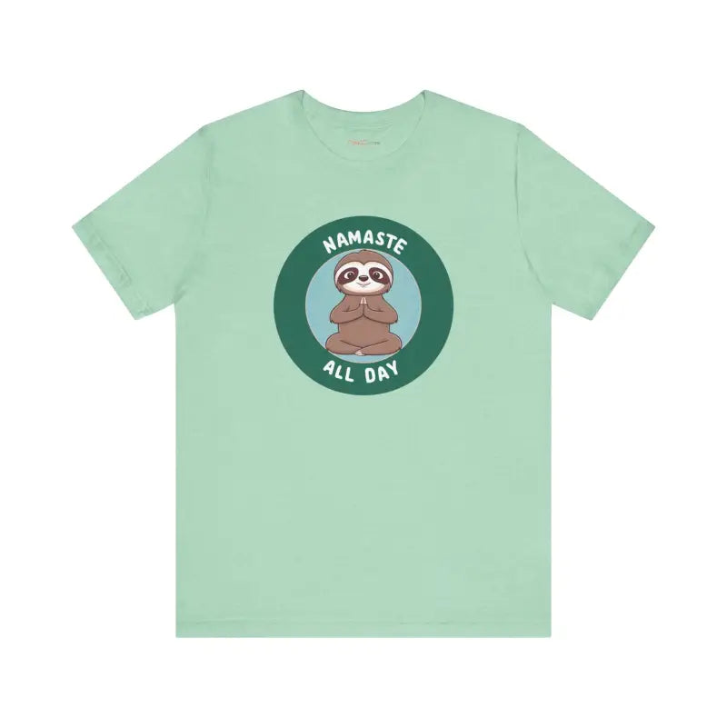 Get your Zen on with Namaste Sloth Yoga Unisex Jersey Tee - T-shirt