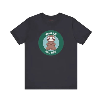 Get your Zen on with Namaste Sloth Yoga Unisex Jersey Tee - T-shirt