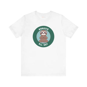 Soft Yoga Unisex Jersey - Namaste Sloth Print - Dipaliz - T-shirts