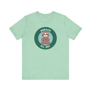 Soft Yoga Unisex Jersey - Namaste Sloth Print - Dipaliz - T-shirts