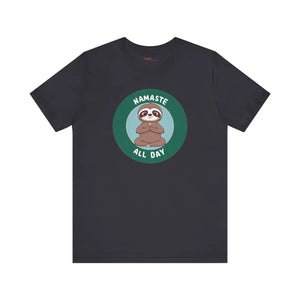 Soft Yoga Unisex Jersey - Namaste Sloth Print - Dipaliz - T-shirts