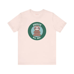 Soft Yoga Unisex Jersey - Namaste Sloth Print - Dipaliz - T-shirts