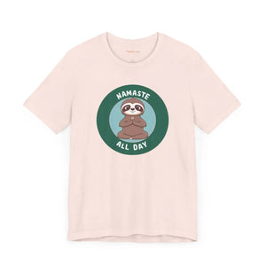 Soft Yoga Unisex Jersey - Namaste Sloth Print - Dipaliz - T-shirts