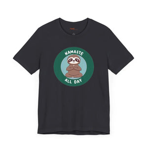 Soft Yoga Unisex Jersey - Namaste Sloth Print - Dipaliz - T-shirts