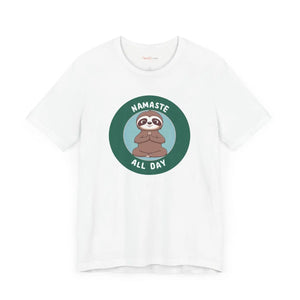 Soft Yoga Unisex Jersey - Namaste Sloth Print - Dipaliz - T-shirts