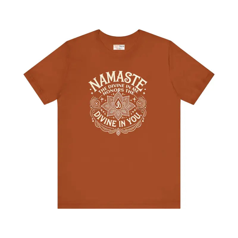 Namaste Unisex Jersey Short Sleeve Tee - Embrace the Divine - Autumn / s T-shirt