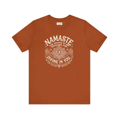 Namaste Unisex Jersey Short Sleeve Tee - Embrace the Divine - Autumn / s T-shirt