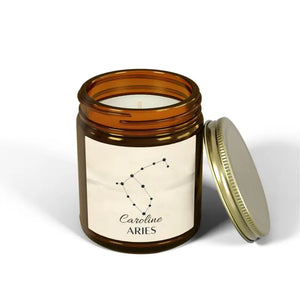 Aries Zodiac Candle - Coconut Apricot Fire Sign Energy - Dipaliz - Home Decor