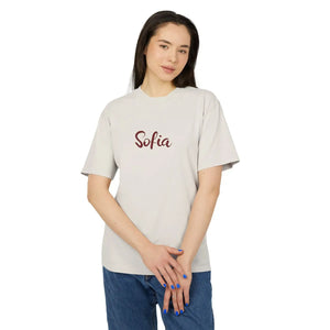 Boxy Sofia Script Personalized Cotton Tee - Dipaliz - T-shirt