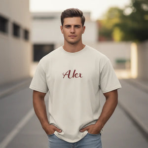 Boxy Sofia Script Personalized Cotton Tee - Dipaliz - T-shirt