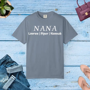 Custom Names Grandma T-shirt - Personalized Nana Gift - Dipaliz - Blue Jean / s