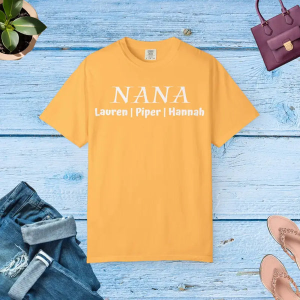 T-shirt - Nana Names Grandma Gift - Dipaliz Citrus / s