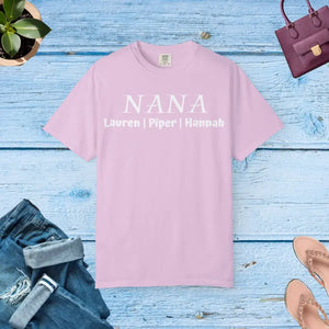 Custom Names Grandma T-shirt - Personalized Nana Gift - Dipaliz - Orchid / s