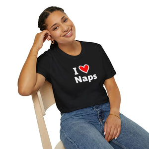 Soft Cotton i Heart Naps T-shirt Funny Sleep Lover - Dipaliz - T-shirts