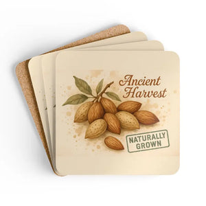 Corkwood Coaster Set - Eco Chic Home Decor Rustic Charm - Dipaliz - Cork / 3.75’’ × / Square - Coasters