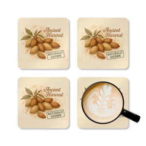 Corkwood Coaster Set - Eco Chic Home Decor Rustic Charm - Dipaliz - Cork / 3.75’’ × / Square - Coasters