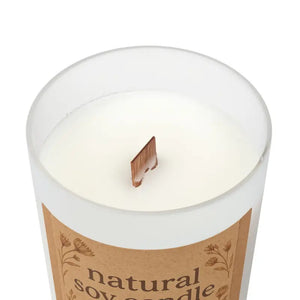 Unique Wooden Wick Natural Soy Candle Cozy Glow - Dipaliz - Candles