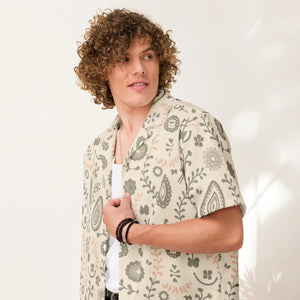 Unisex Nature Art Button Shirt - Eco Friendly Style - Dipaliz - Shirts