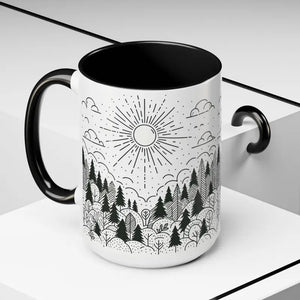 Nature-inspired Accent Coffee Mug for Bright Cozy Mornings - Dipaliz - Mugs