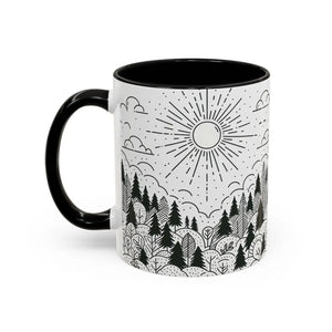 Vibrant Accent Coffee Mug - Nature Inspired Design - Dipaliz - Mugs