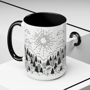 Vibrant Accent Coffee Mug - Nature Inspired Design - Dipaliz - Mugs