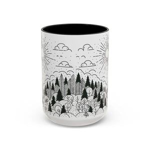 Vibrant Accent Coffee Mug - Nature Inspired Design - Dipaliz - Mugs
