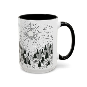 Vibrant Accent Coffee Mug - Nature Inspired Design - Dipaliz - Mugs