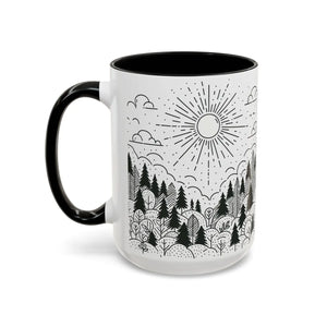 Vibrant Accent Coffee Mug - Nature Inspired Design - Dipaliz - Mugs