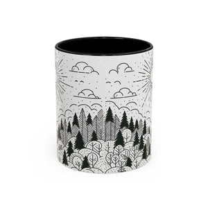 Vibrant Accent Coffee Mug - Nature Inspired Design - Dipaliz - Mugs