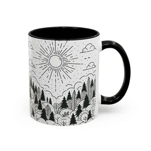 Vibrant Accent Coffee Mug - Nature Inspired Design - Dipaliz - Mugs