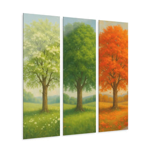 Triptych Wall Art – Seasonal Tree Acrylic Prints - Dipaliz