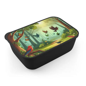 Accessories - Nature Inspired Lunch Bag Vibrant Colors Birds - Dipaliz Black / 7.4’’ x 5.1’’ 2.3’’