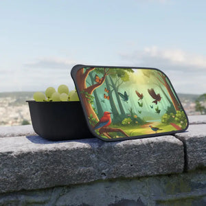 Accessories - Nature Inspired Lunch Bag Vibrant Colors Birds - Dipaliz Black / 7.4’’ x 5.1’’ 2.3’’